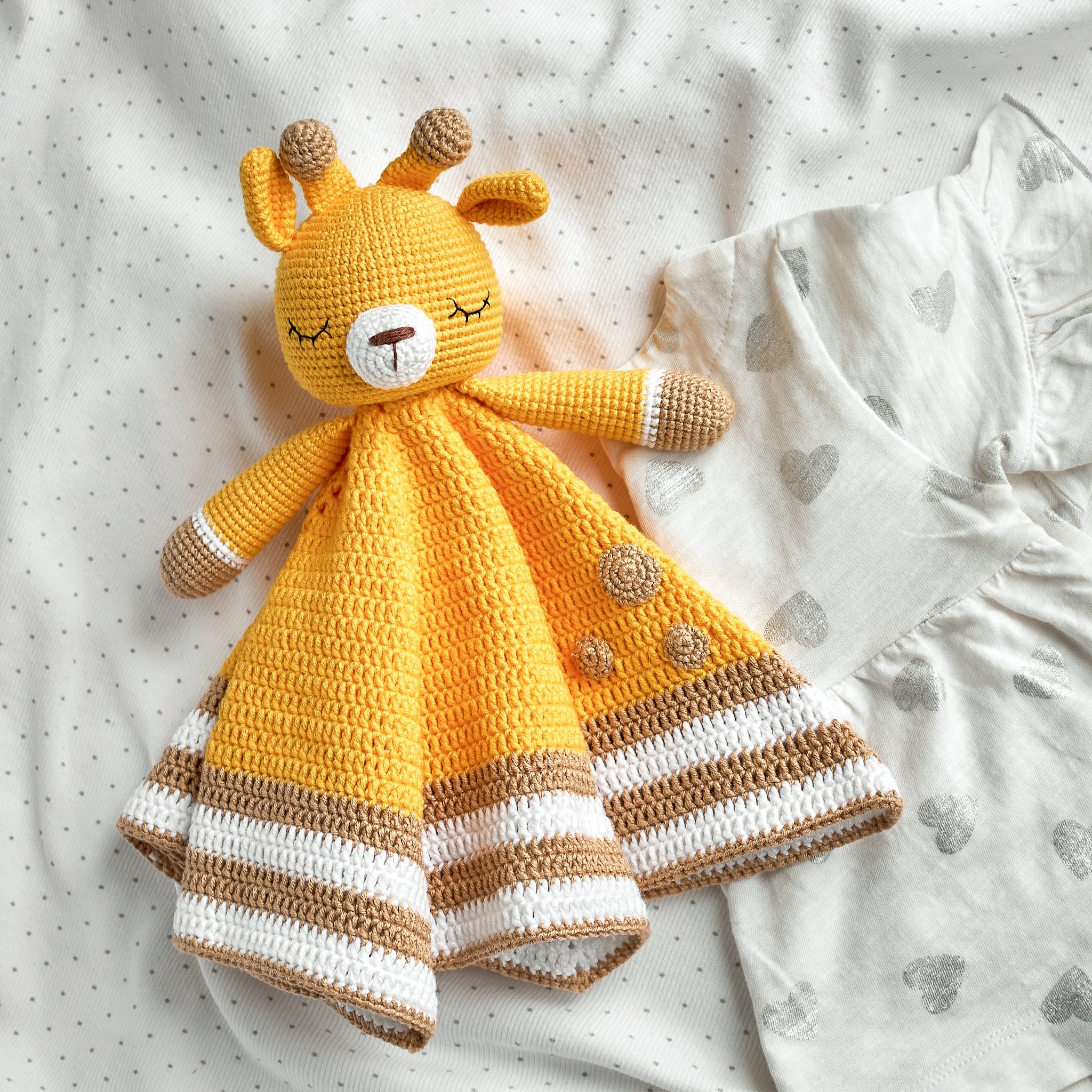 Giraffe lovey pattern Security blanket Crochet blanket toy Etsy