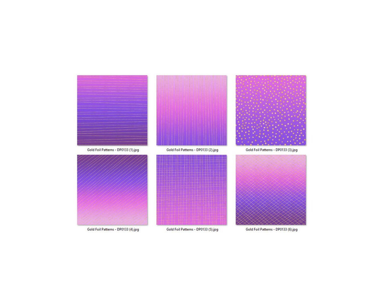 Hand-drawn Gold Foil Patterns, Purple Ombre Backgrounds, Violet ...