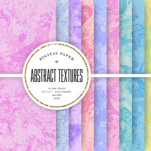 Pastel Abstract Textures, Card Making Backgrounds, Art Digital Paper, Liquid Scrapbook Paper, 8.5x11 Instant Download, Commercial Use 300DPI