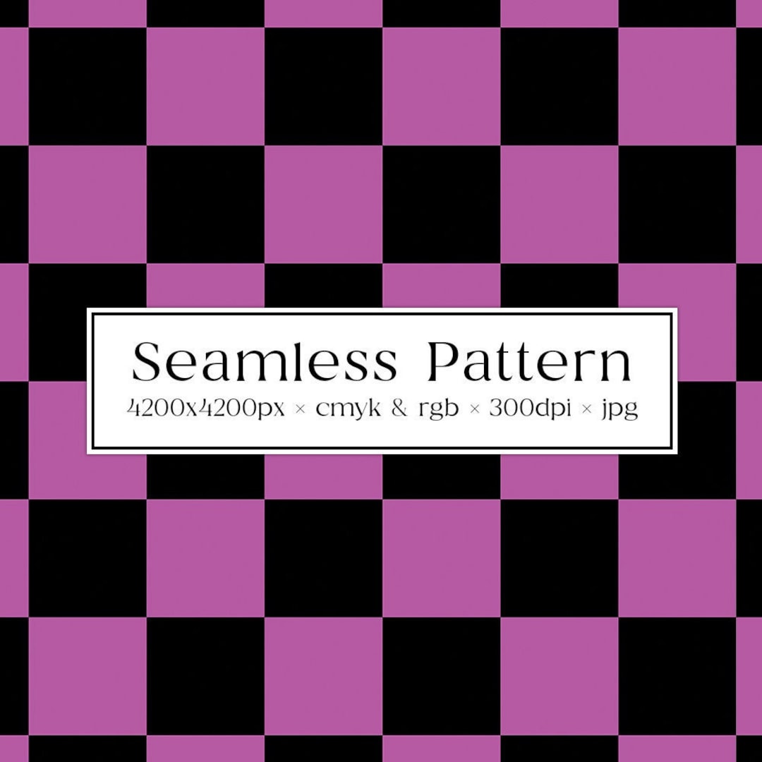 Lila \u0026 Schwarz kariertes Muster, Wiederholung digitale Datei für  kommerzielle Nutzung, große Checker, nahtloser karierter Hintergrund für  Stoff, kommerzielle Nutzung - Etsy Österreich, image size:1080x1080