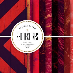 Red Digital Textures, Commercial Use Digital Paper, Red Backgrounds, Dark Red Scrapbook Paper, Red Wood, Red Liquid, 12x12 Instant Download