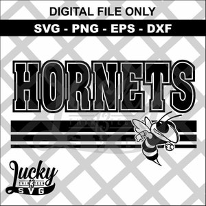 Hornets 3 line SVG digital files