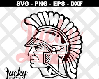 Trojan head SVG digital files