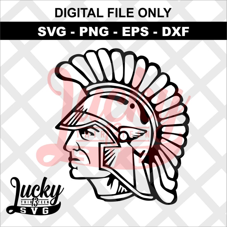 Trojan head SVG digital files image 1