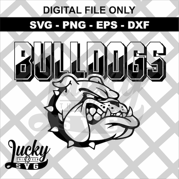 Bulldogs jersey SVG digtial file