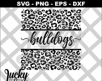 Bulldogs  leopard print SVG DIgital files