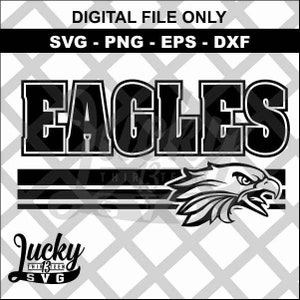 Eagles 3 line SVG digital files