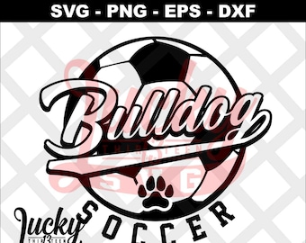 Bulldog Soccer SVG digital files