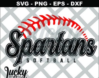 Spartans Softball laces SVG Digital files