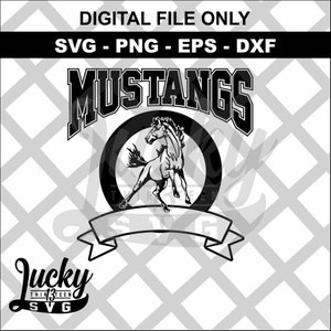 Mustang banner SVG Digital files