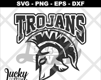 Trojan with text svg vector files