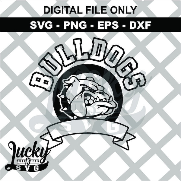 Bulldogs Banner SVG Digital Files