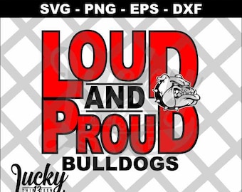 Archivos digitales SVG de bulldogs ruidosos y orgullosos