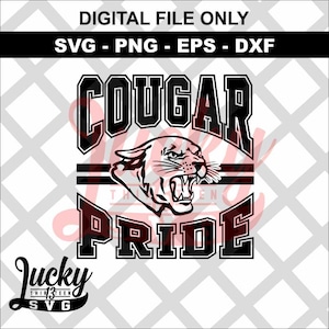 Cougar Pride SVG Digital files
