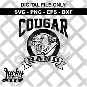 Cougar Band SVG Digital files
