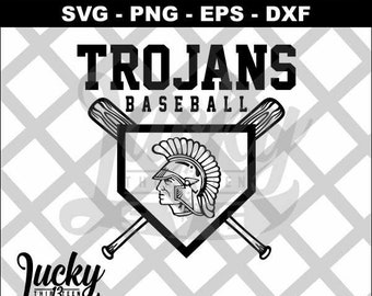 Trojan baseball SVG Digital files