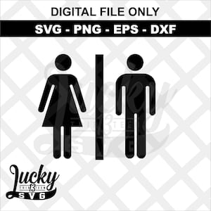 Badezimmerschild SVG Digitale Dateien