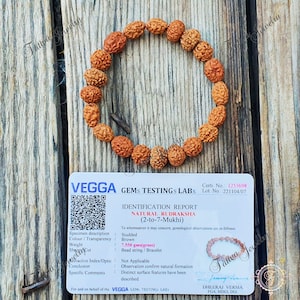 Zertifiziertes Java Rudraksha Armband: verstellbares Shiva Yoga Armband