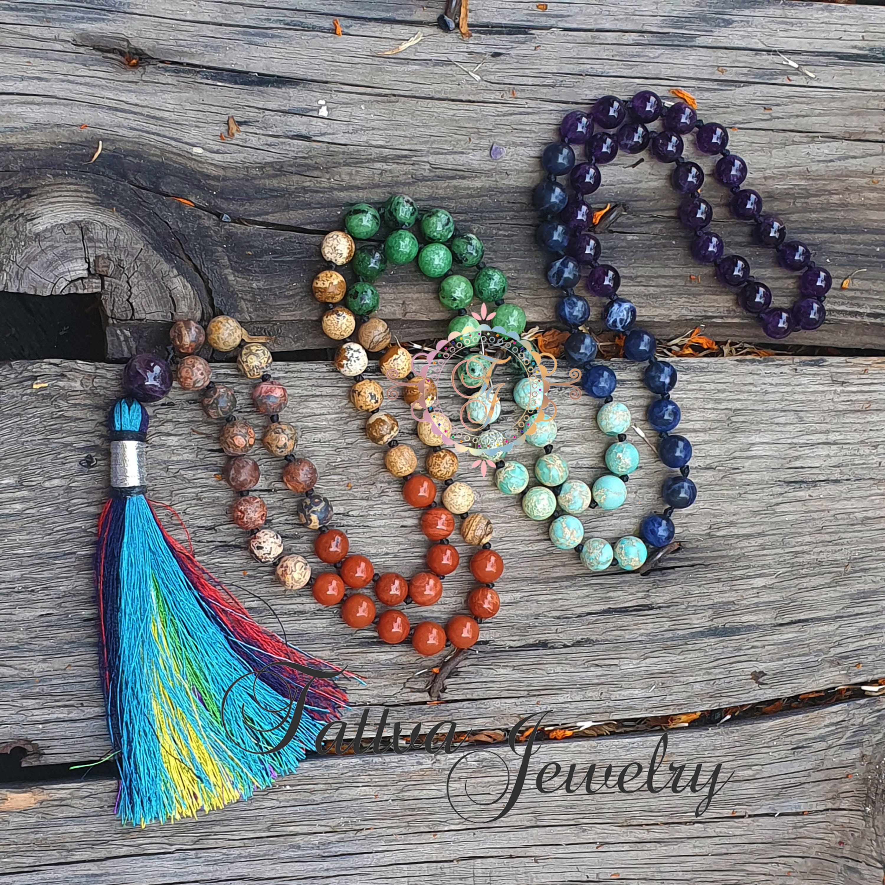 Mala Necklace 7 Chakra Mala 108 Prayer Beads Meditation Mala 108