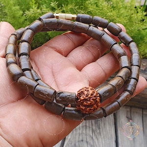 Kanthimala Big Size 1, 2, 3 Round Handmade Tulsi Rudraksha Necklace, Hare Krishna Kanthi Mala, Tulsi Kantha Mala, Tulsi Beads, Tulsi Choker