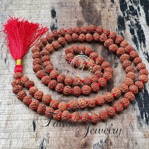 7 Mukhi Rudraksha Mala: Natural Lakshmi Rosary Necklace