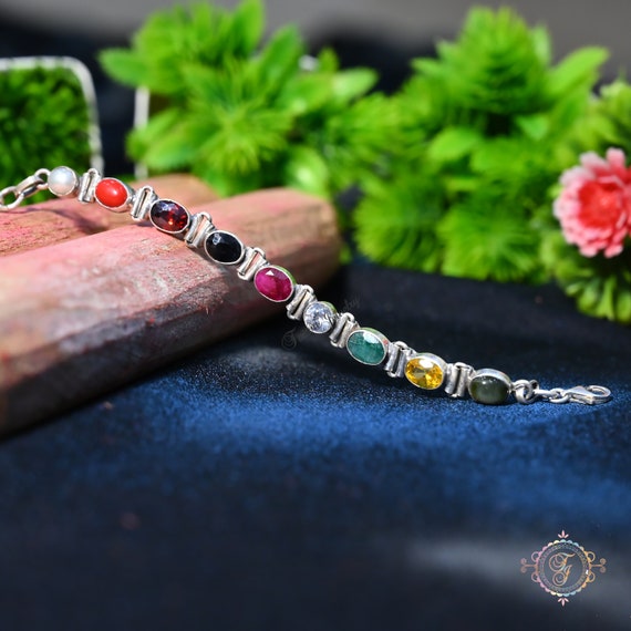 Arkam Navratna Bracelet (semi Precious Stones) at Rs 700/piece | रिलीजियस  ब्रेसलेट in Jaipur | ID: 21186048497
