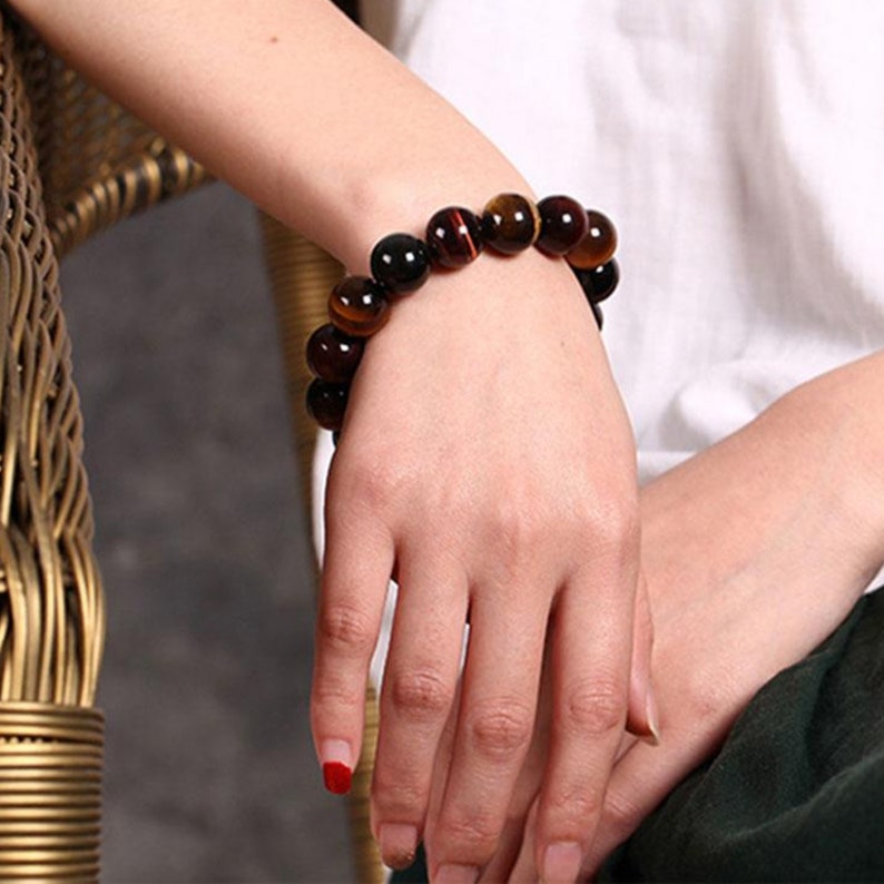 Tigers Eye Bracelet Multi Tiger Eye Bracelet Yoga Gifts Etsy