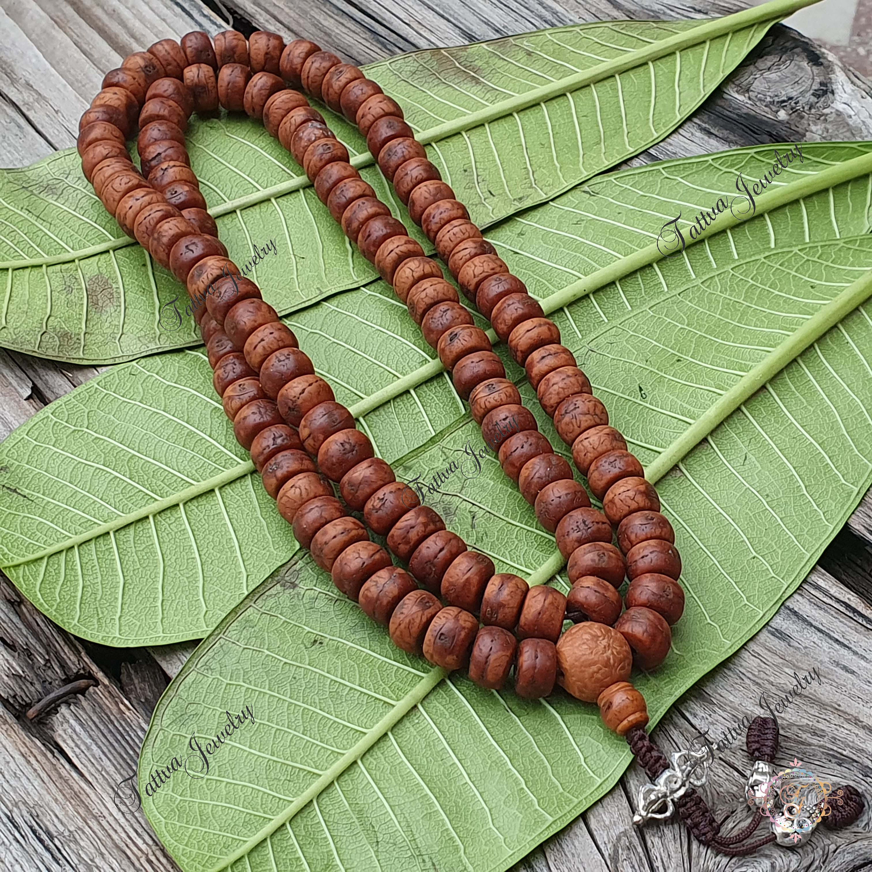 Indian Bodhi Seed Mala, 108 beads – DharmaCrafts