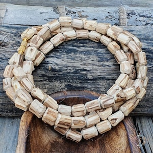 Handmade Raw Rustic Kanthi Necklace 1, 2, 3 Round Tulsi Necklace - Hare Krishna Kanthi Mala I Tulsi Kanthimala I Tulsi Beads I Tulsi Choker