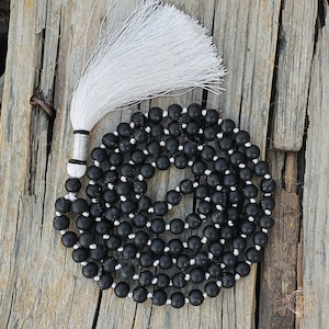 Shaligram Mala, Shaligram Necklace, Rosary Mala, Symbolic Necklace, Saligram Stone Mala , 108 beads Mala necklace , Vishnu Necklace