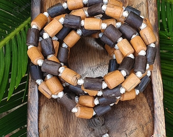 Tulsi Mala: 108 Prayer Beads, Vrindavan Wood Japa Meditation Necklace