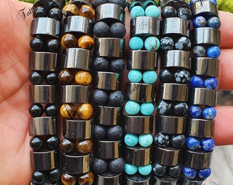 Magnettherapie Armband, Hämatit Armband, Hämatit Magnet Armband, Edelstein Magnet Armbänder