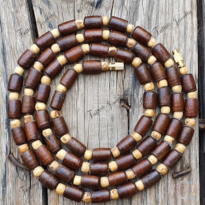 Tulsi Mala Necklace, Tulsi Necklace Hare Krishna, India Mens Necklace, Religious Gift, Tulsi Prayer Beads Holy Basil Wood Necklace