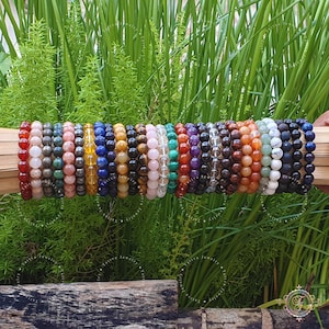 10mm Healing Gemstone Bracelet: Stretchable Crystal Bracelet