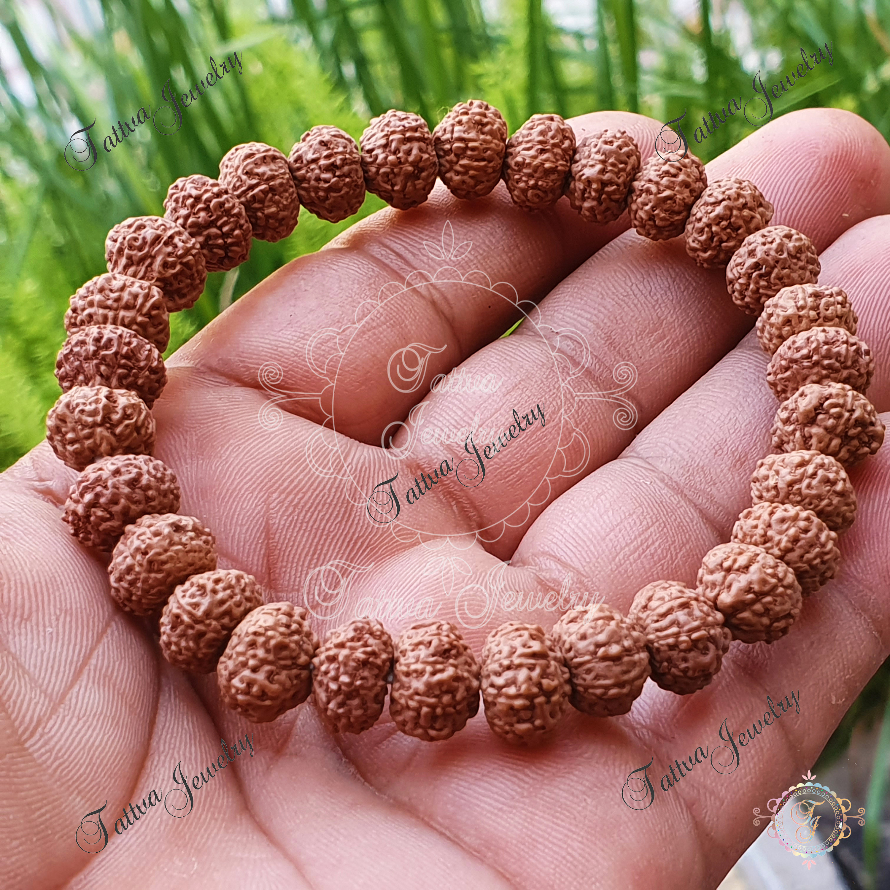 10 Mukhi Rudraksha Lab Certified Bracelet - 8.0-8.5MM, Shiva
