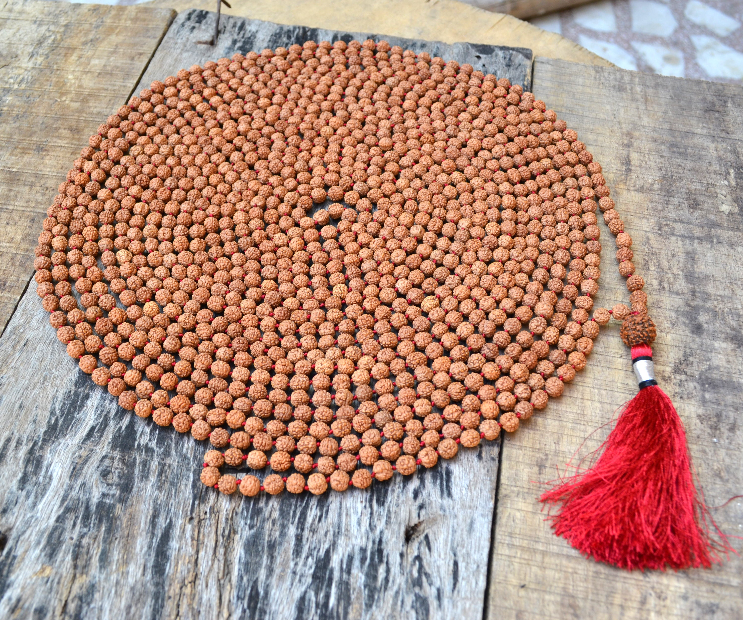 5 Mukhi Rudraksha Beads Mala 8MM 1008 Beads Spiritual Mala Etsy