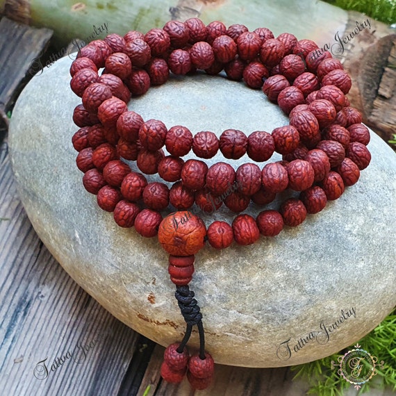 108 Dark Bodhi Tibetan Raktu Seed Mala Prayer Beads, Meditation Mala  Rosary, 108 Buddhist Japa Mala, Authentic Seed Mala Necklace, Jaap Mala -   Canada