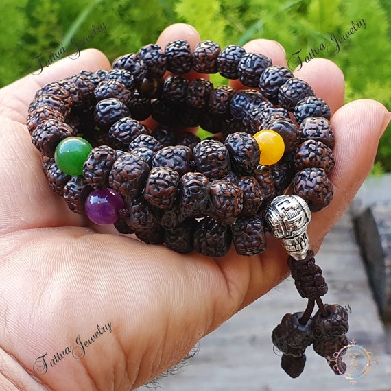 Mandala Crafts Natural Wood Mala Beads Necklace – Japa Mala Beads 108 –  MudraCrafts