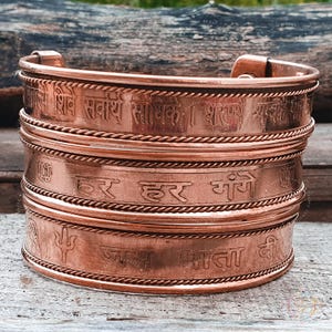 Kupfer Magnetarmband: Hinduistische Göttin Mantra, spiritueller Schmuck