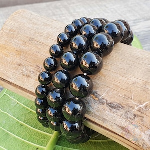 Black Tourmaline Gemstone Bracelet: Unisex Protection Jewelry