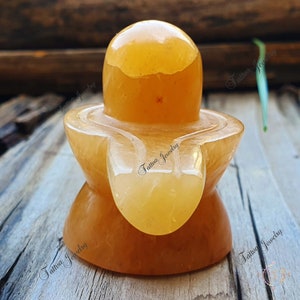 Yellow Aventurine Shivling: Shiva Lingam Altar Decor