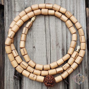 Handmade Tulsi Rudraksha Kanthi Mala Necklace