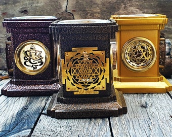 Vastu Brass Lamp: Sri Yantra, Lakshmi Kuber, Ganesh Yantra - Suvarna Deep
