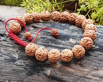 6 ムキ ルドラクシャ ブレスレット: ハンドメイド シヴァ アームレット