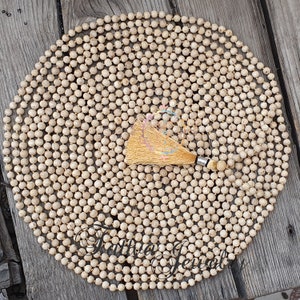 Tulsi Mala 1008 Prayer Beads Mala, Knotted Wood Rosary, Tulasi Mala, Wood Bead Mantra Mala , India Krishna Mala, Hindu Japa Mala Tulsi Beads