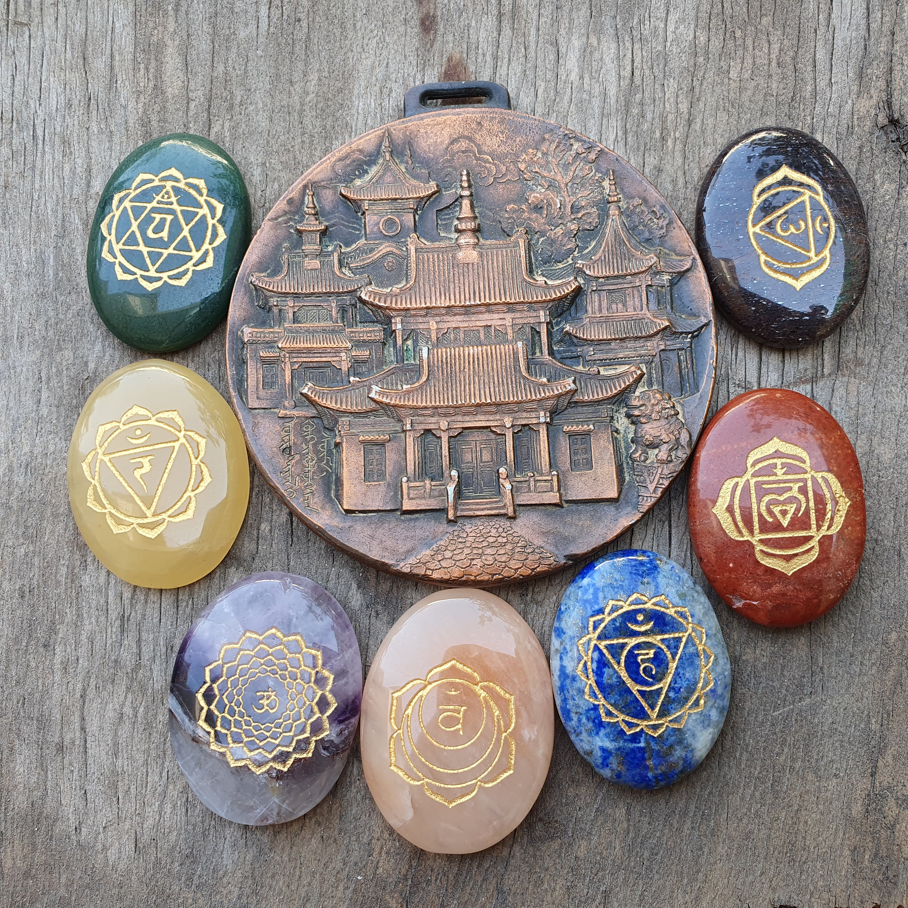 7 Chakra Smooth Palm Pocket Stone Set, 7 Chakra Polished Smooth Stones, Worry Stone 7 CHAKRA KIT, Beginner Crystals