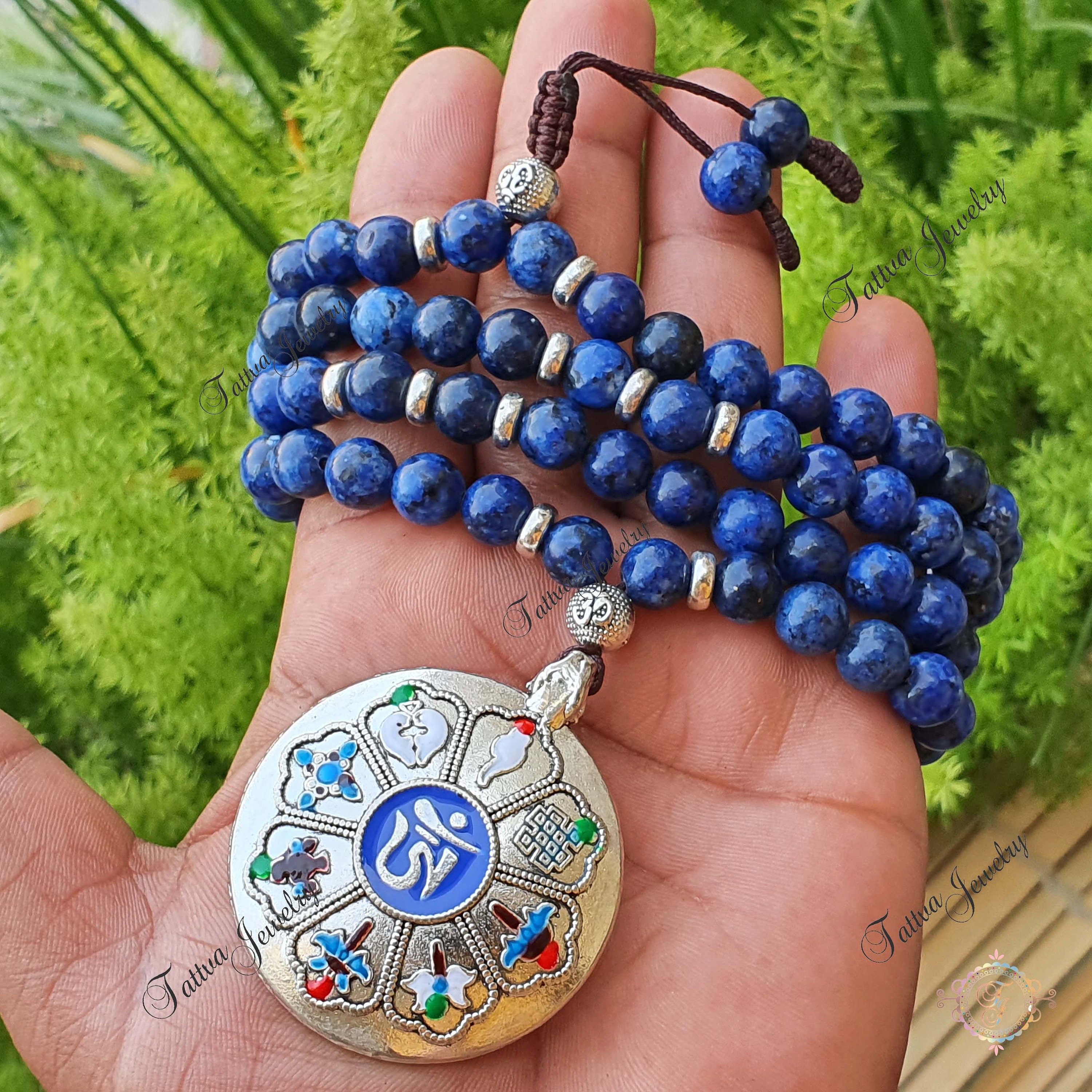 Lapis Lazuli Mala and Bracelet set - Rudra Centre
