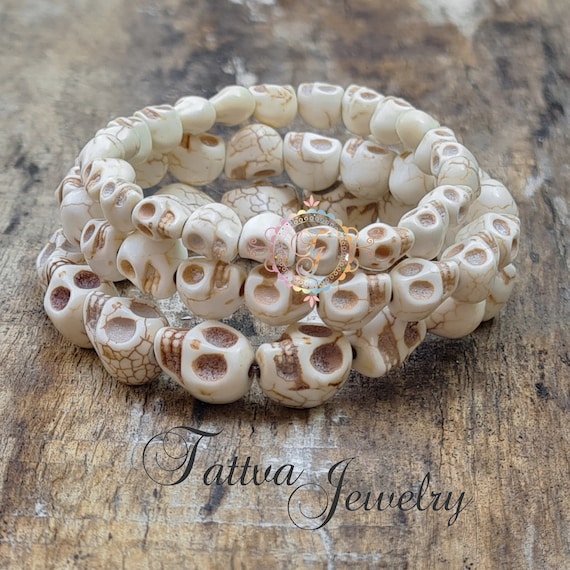 Skull Bracelet -6mm/8mm/10mm/12mm, Kali Bracelet, Protection
