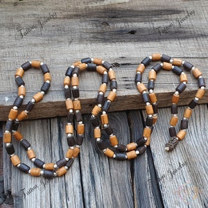 Tulsi Mala 108 Prayer Beads Mala, Tulasi Japa mala 108 beads, Tulasi Mala, Barrel Wooden Bead Mala, Hare Krishna, Pure Vrindavan Tulasi