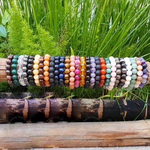 12mm Healing Gemstone Bracelet: Stretchable Crystal Bracelet